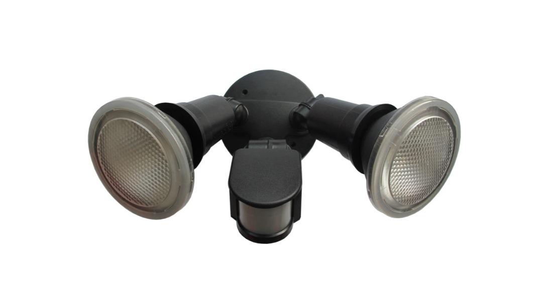 IP44 PAR30 Globe Included 5000K Double Adjustable ES Black with Sensor Security Light