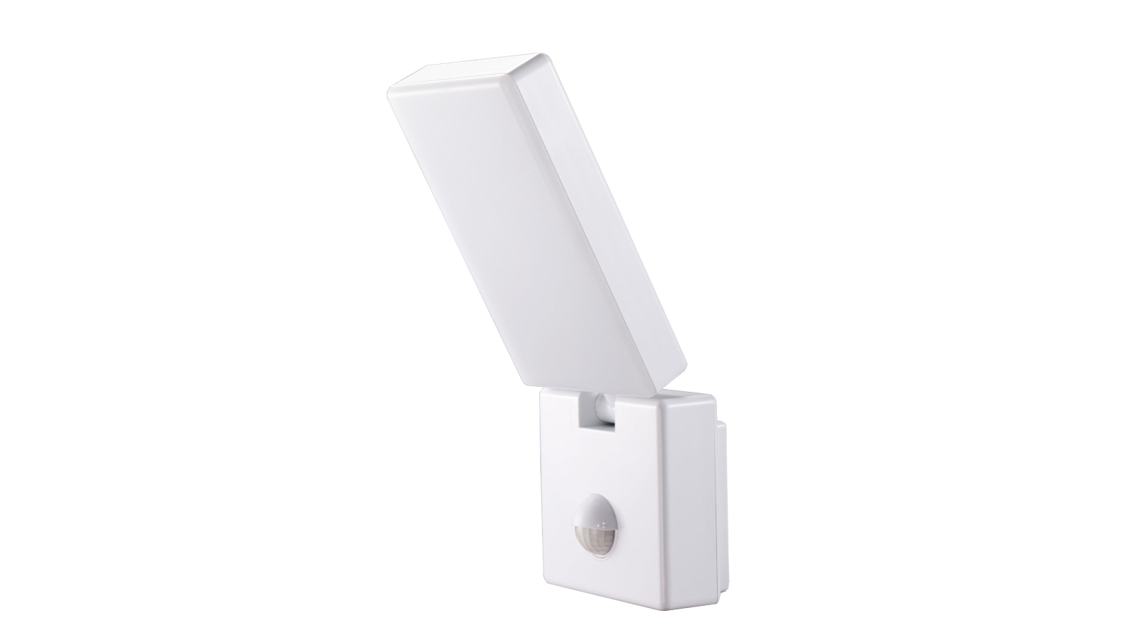 IP65 Single Adjustable 15W 4000K LED Security Light with Sensor - White