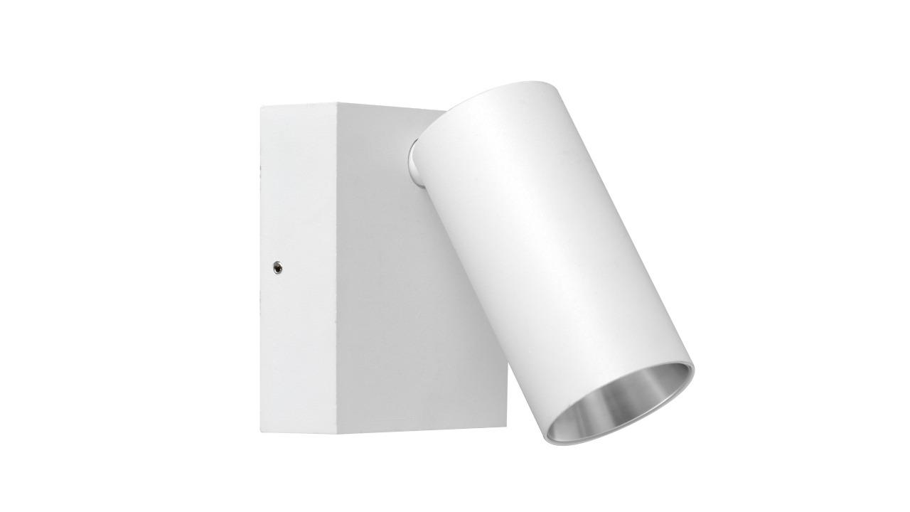 IP65 Single Adjustable Tri-CCT LED Pillar Security Light without Sensor - Matte White
