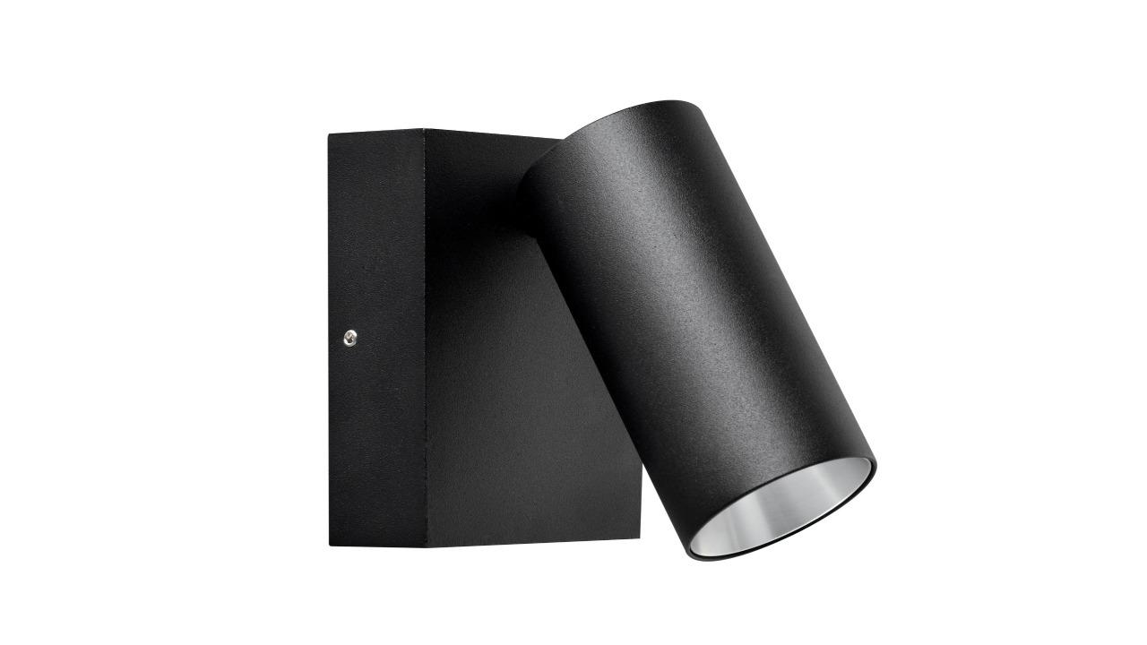 IP65 Single Adjustable Tri-CCT LED Pillar Security Light without Sensor - Matte Black