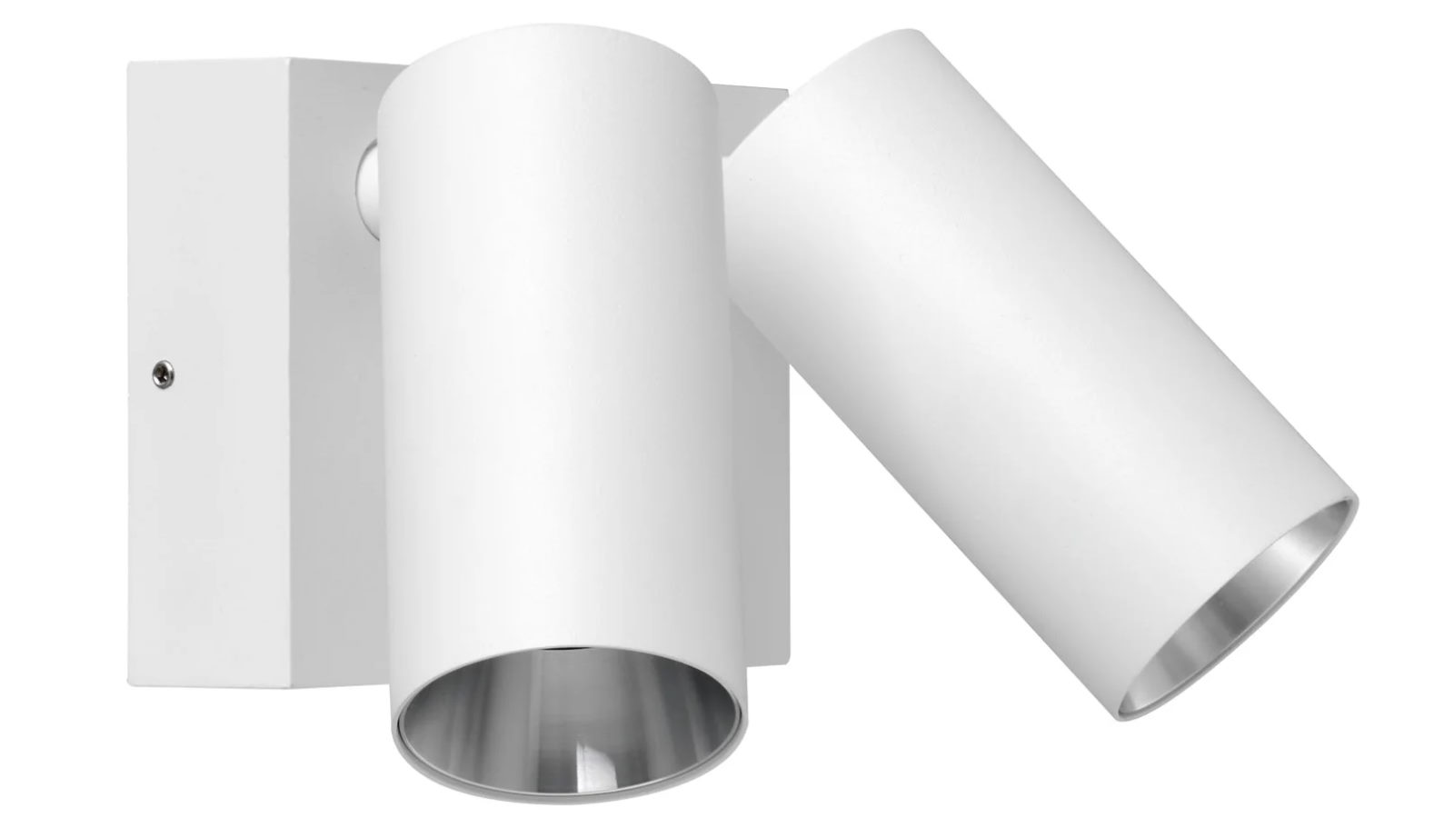 IP65 Double Adjustable Tri-CCT LED Pillar Security Light without Sensor - Matte White