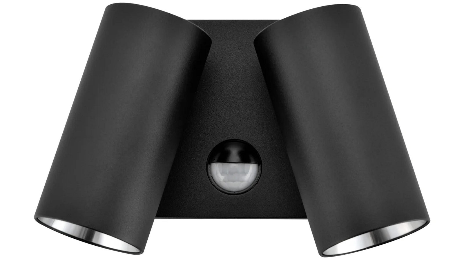 IP65 Double Adjustable Tri-CCT LED Pillar Security Light with Sensor - Matte Black