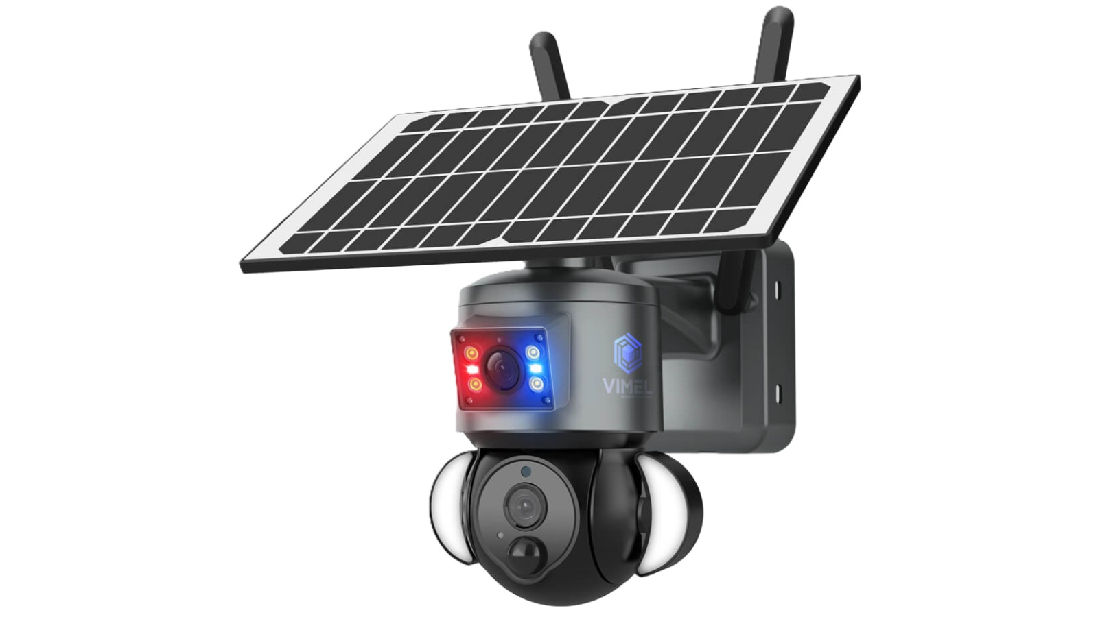 Vimel Outdoor Solar Battery System with 360 View 4G Wireless Security Camera
