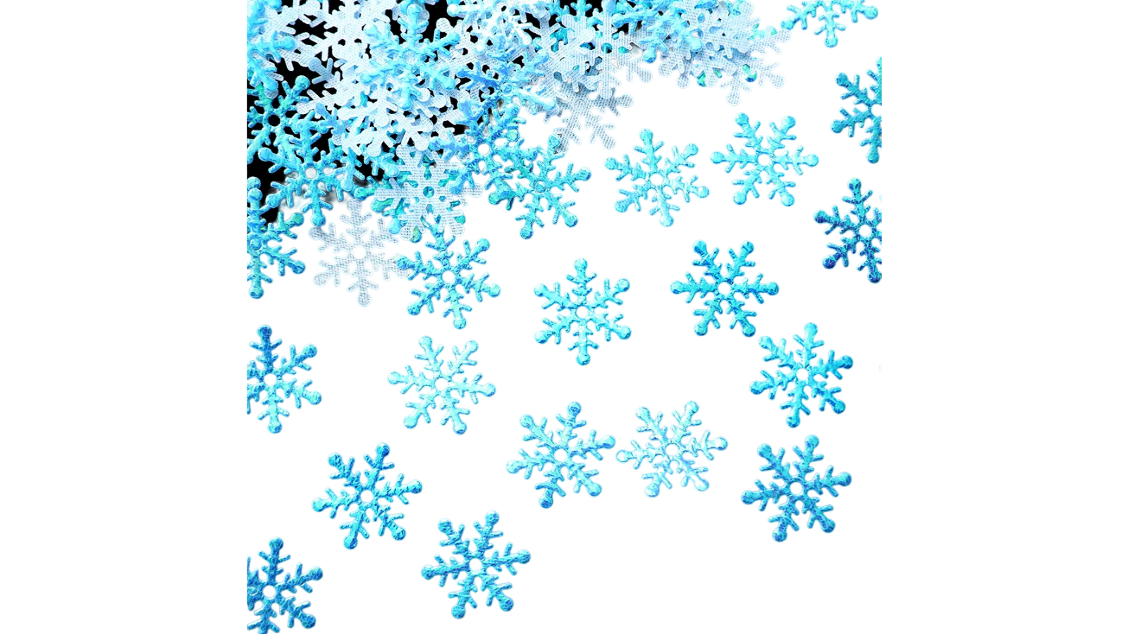 NNEOBA 600 Piece Blue Christmas Snowflakes Confetti Festive Ornament Set - 2cm