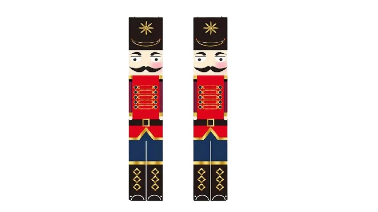 NNEOBA Nutcracker Soldier Merry Christmas Door Porch Banner - 30 x 180cm