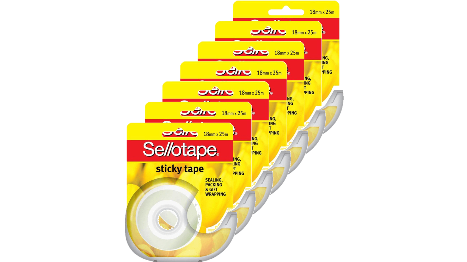 Sellotape 960115 Pack of 7 Sticky Tape Dispenser