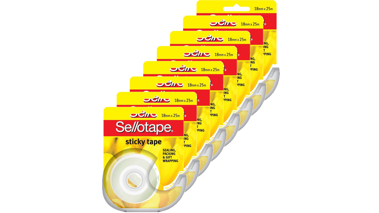 Sellotape 960115 Pack of 8 Sticky Tape Dispenser