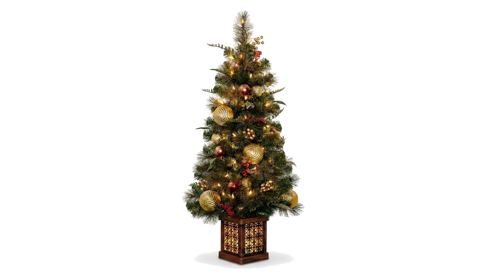 Christabelle 4ft LED Pine Potted Pre-Lit Christmas Tree