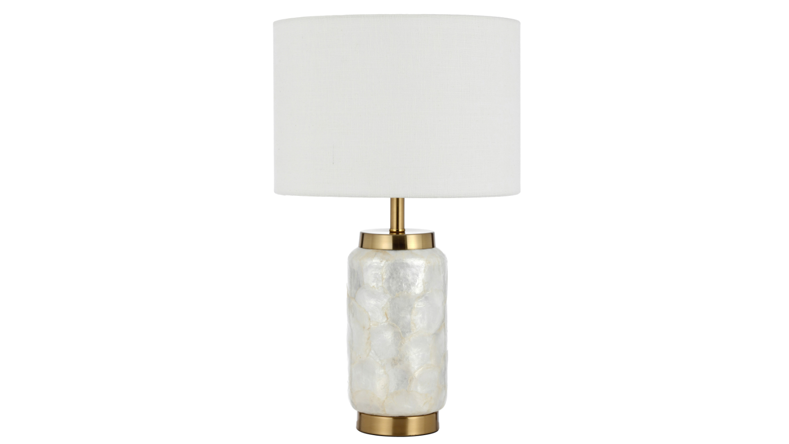 Pretty & Practical Bellamark Shell Table Lamp - White