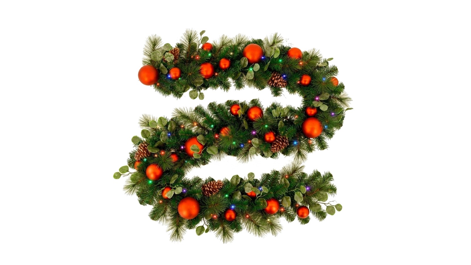 Christabelle Sable Fir Pre-Lit Christmas Garland - 2.74m