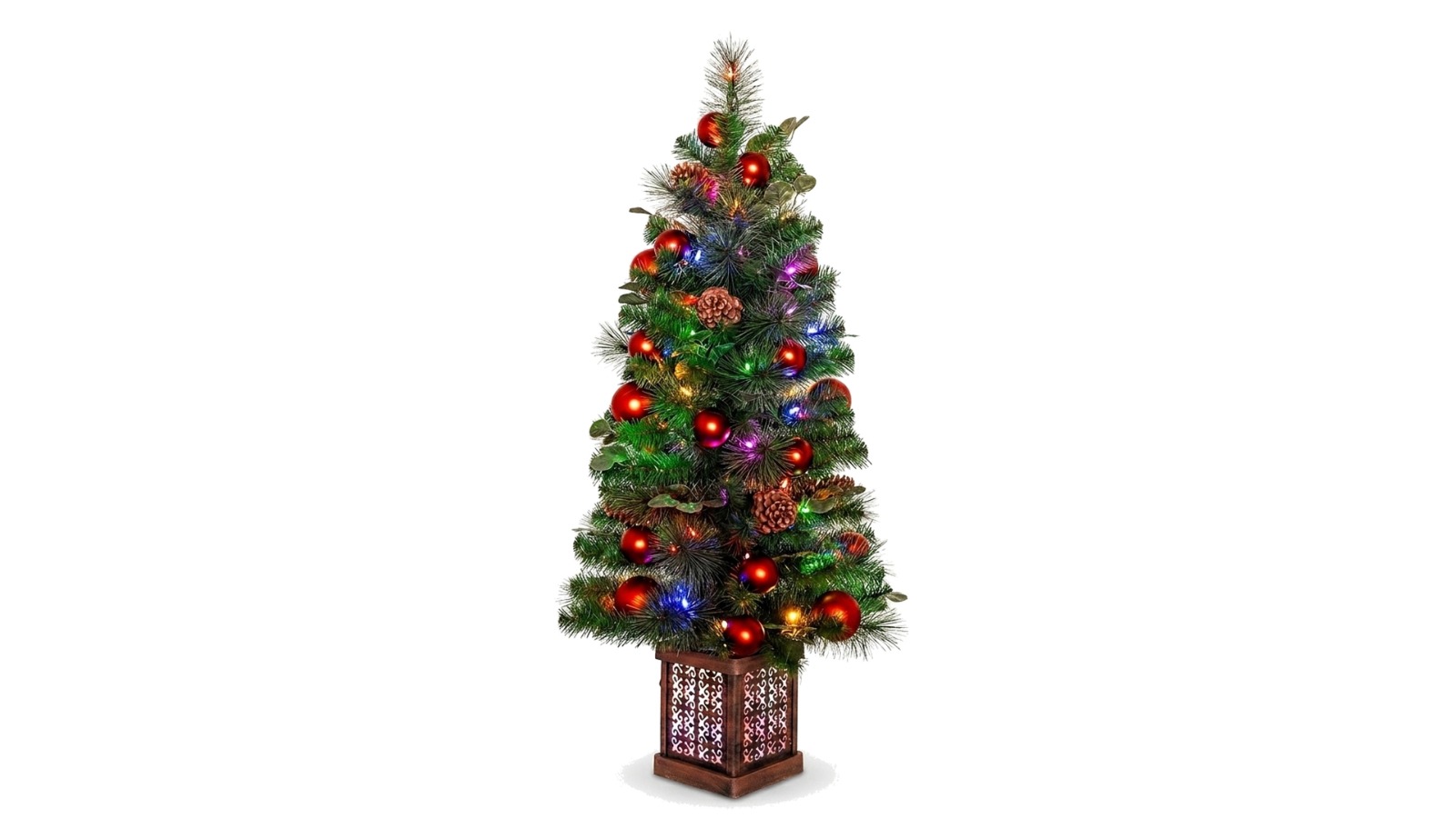 Christabelle 4ft LED Sable Fir Potted Pre-Lit Christmas Tree