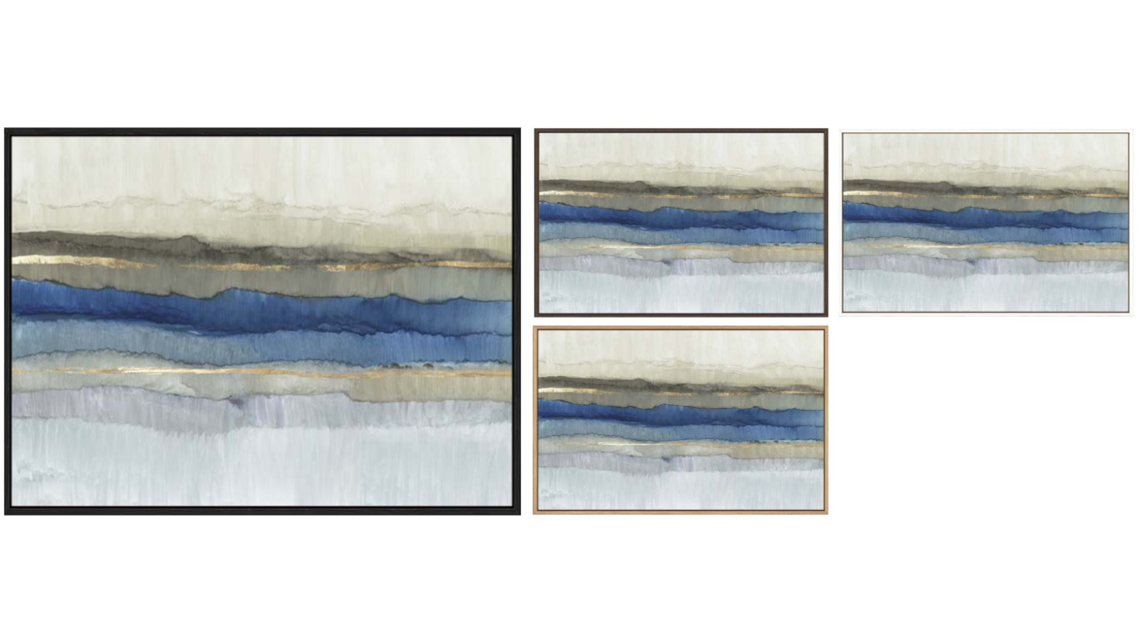 La Grolla Serene Blue Layers Gallery Wall Art