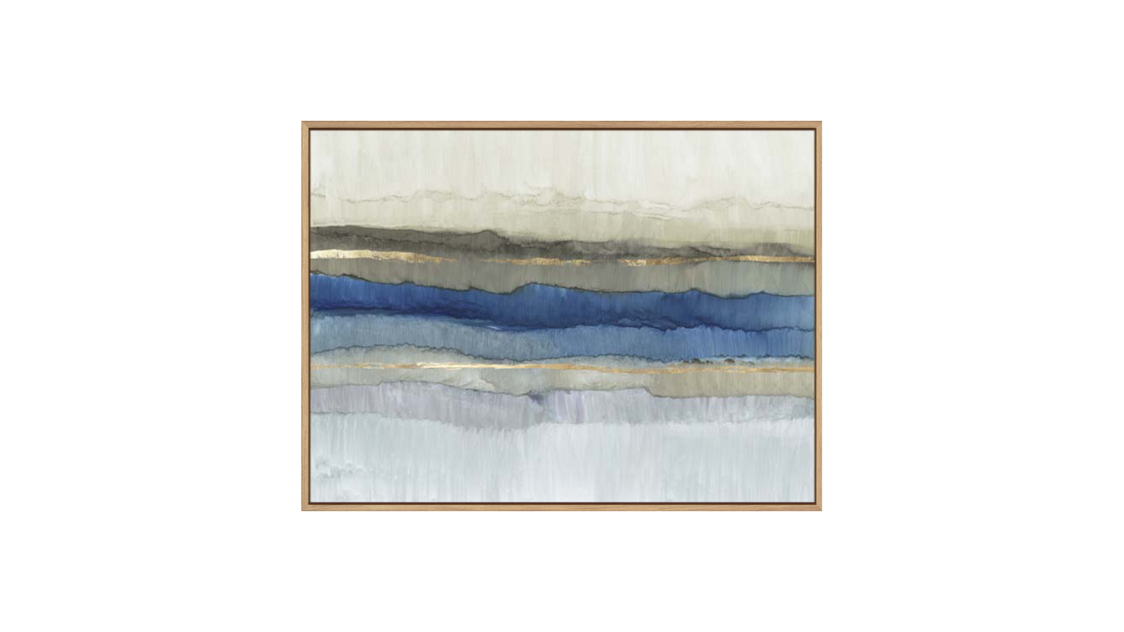 La Grolla Serene Blue Layers Natural Gallery Wall Art - 63 x 48cm