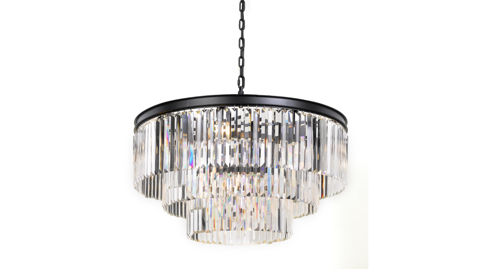 Pretty & Practical Solstone 16-Light Pendant Kit with Elegant Crystal Accent