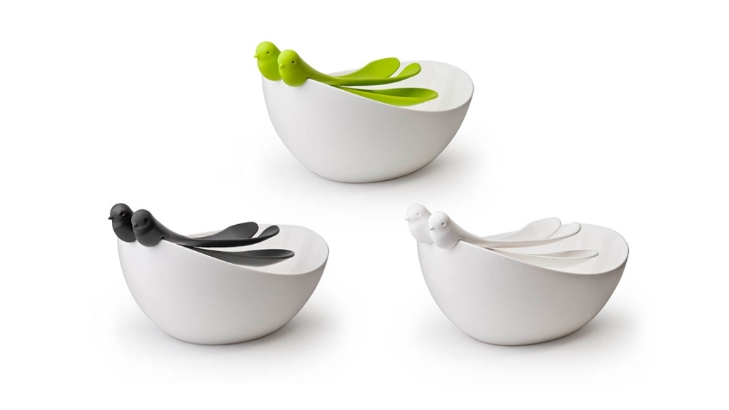 Qualy Sparrow Salad Bowl with Servers