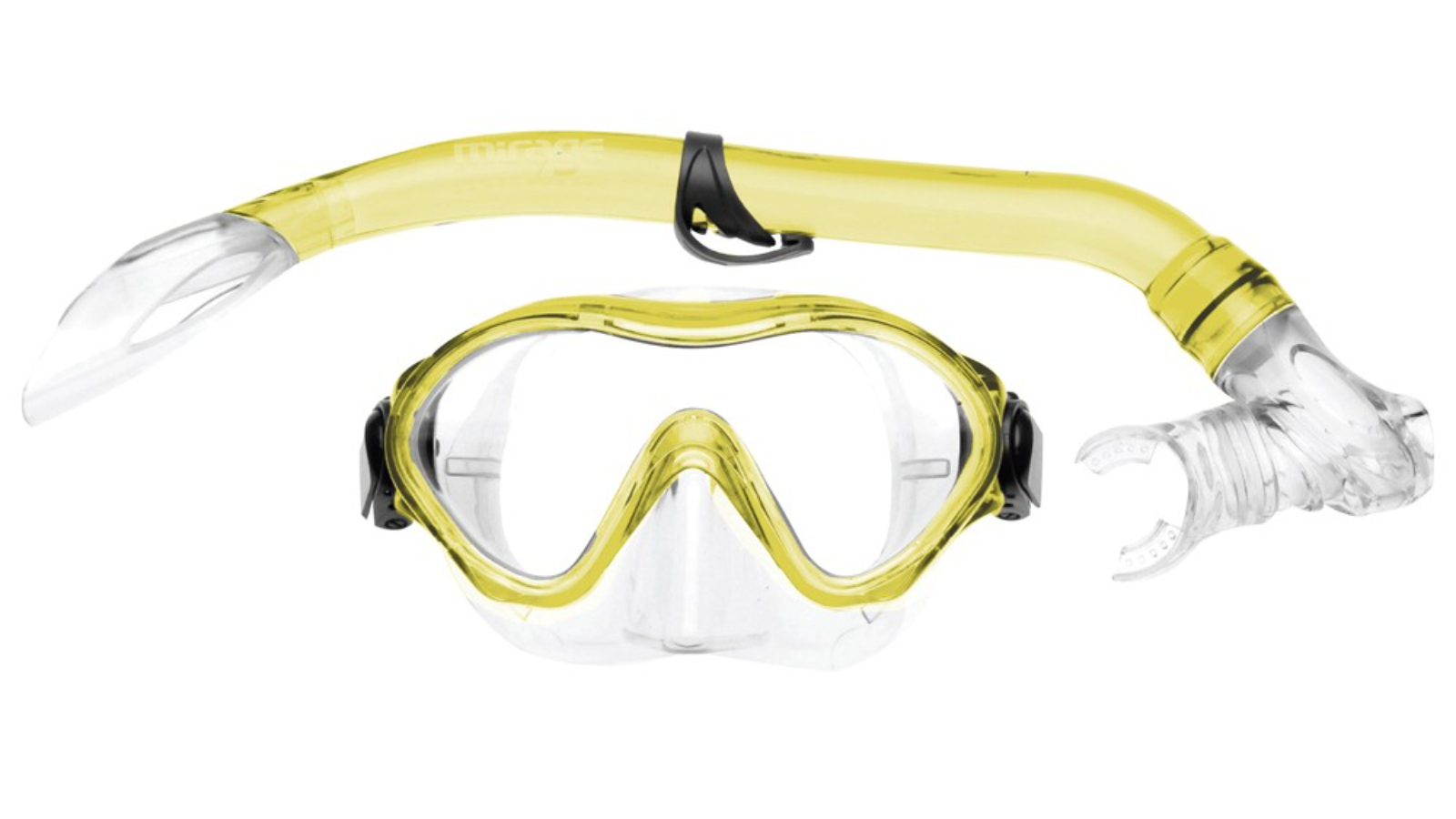 Mirage 2 Piece Kids Junior Goby Silitex Mask and Snorkel Set - Yellow