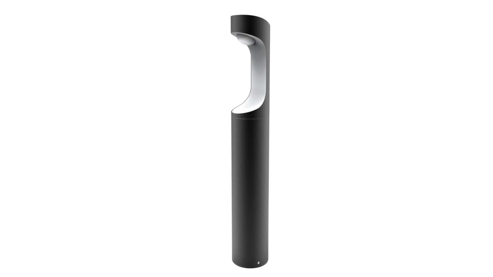 Seth IP54 Round Matte Black with White 3000K LED Bollard Light - 50cm