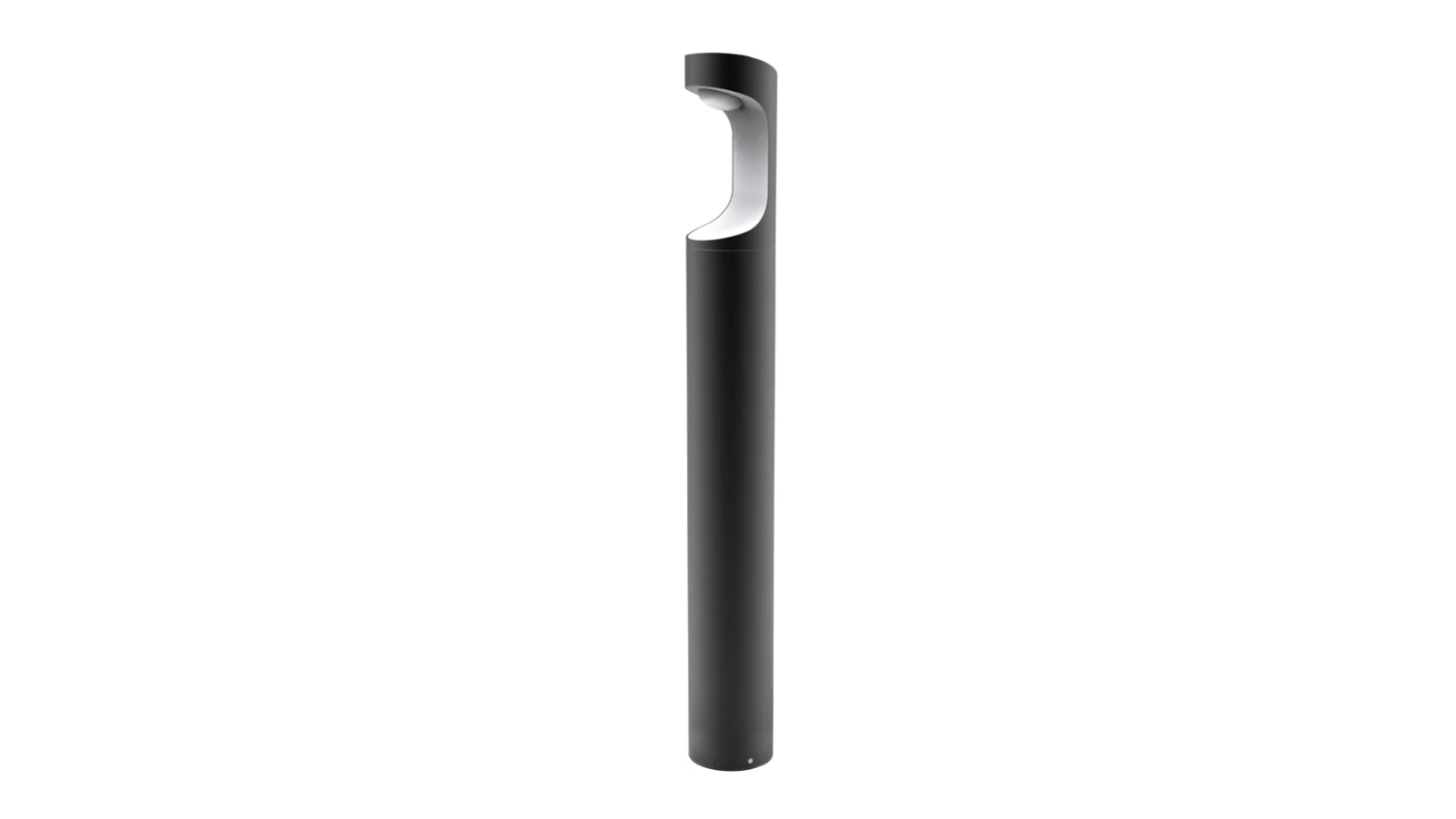 Seth IP54 Round Matte Black with White 3000K LED Bollard Light - 80cm