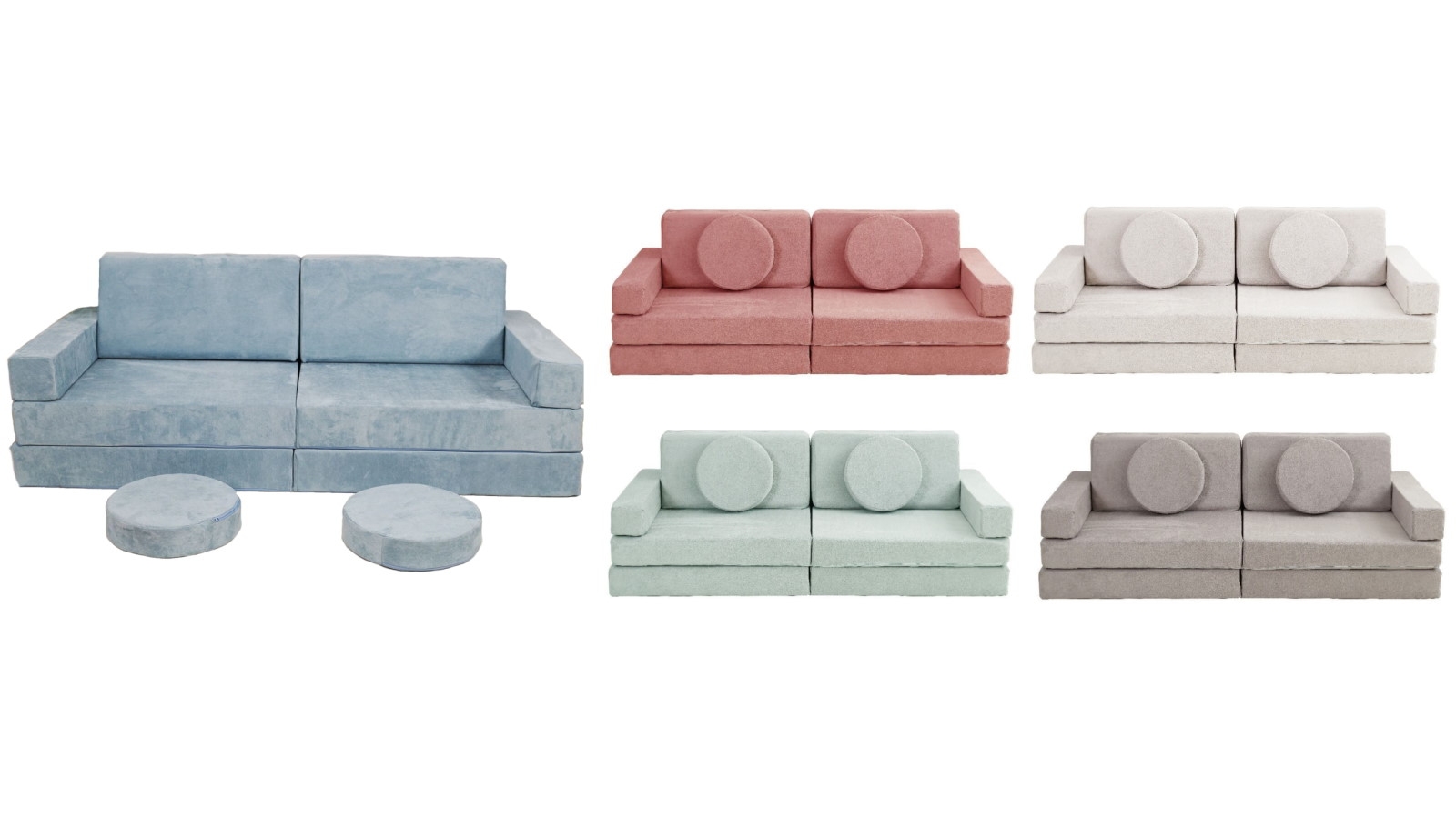 All 4 Kids Ethan 10-Piece Modular Play Couch