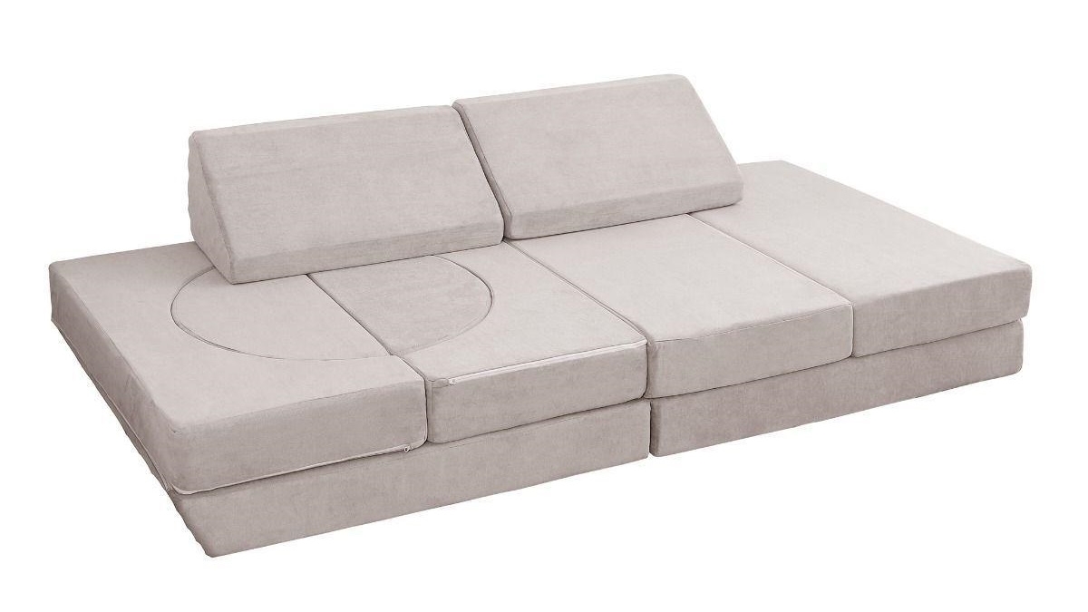 All 4 Kids Ollie 10-Piece Modular Play Couch Set - Cream