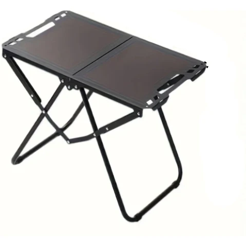 NNEOBA Folding Camping Table with Carry Handle Tripod Base - Black