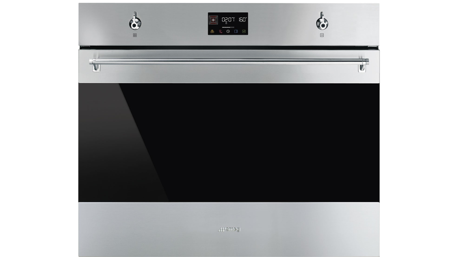 Smeg 70cm Pyrolytic 90L Oven with Clock - Stainless Steel