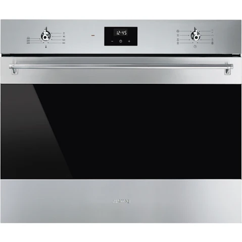 Smeg 700mm Classic Multi-Function Oven with Clock - Stainless Steel