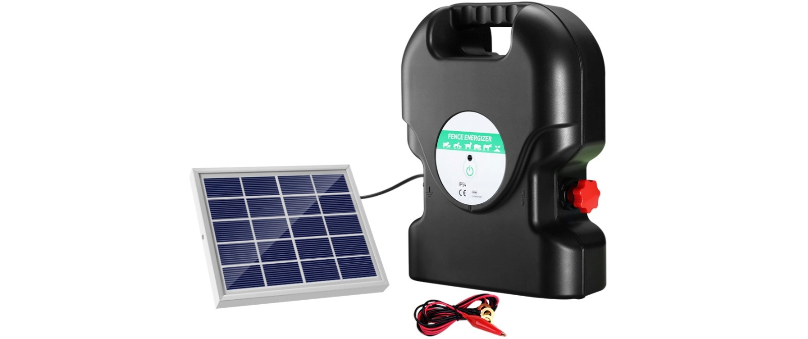 Giantz 20km Farm Animal Electric Fence Solar Energiser 1.2J