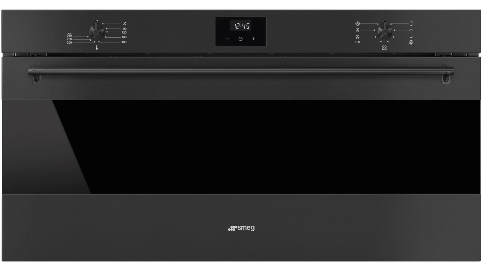 Smeg 900mm Classic Thermoseal Oven Matte Black Harvey Norman