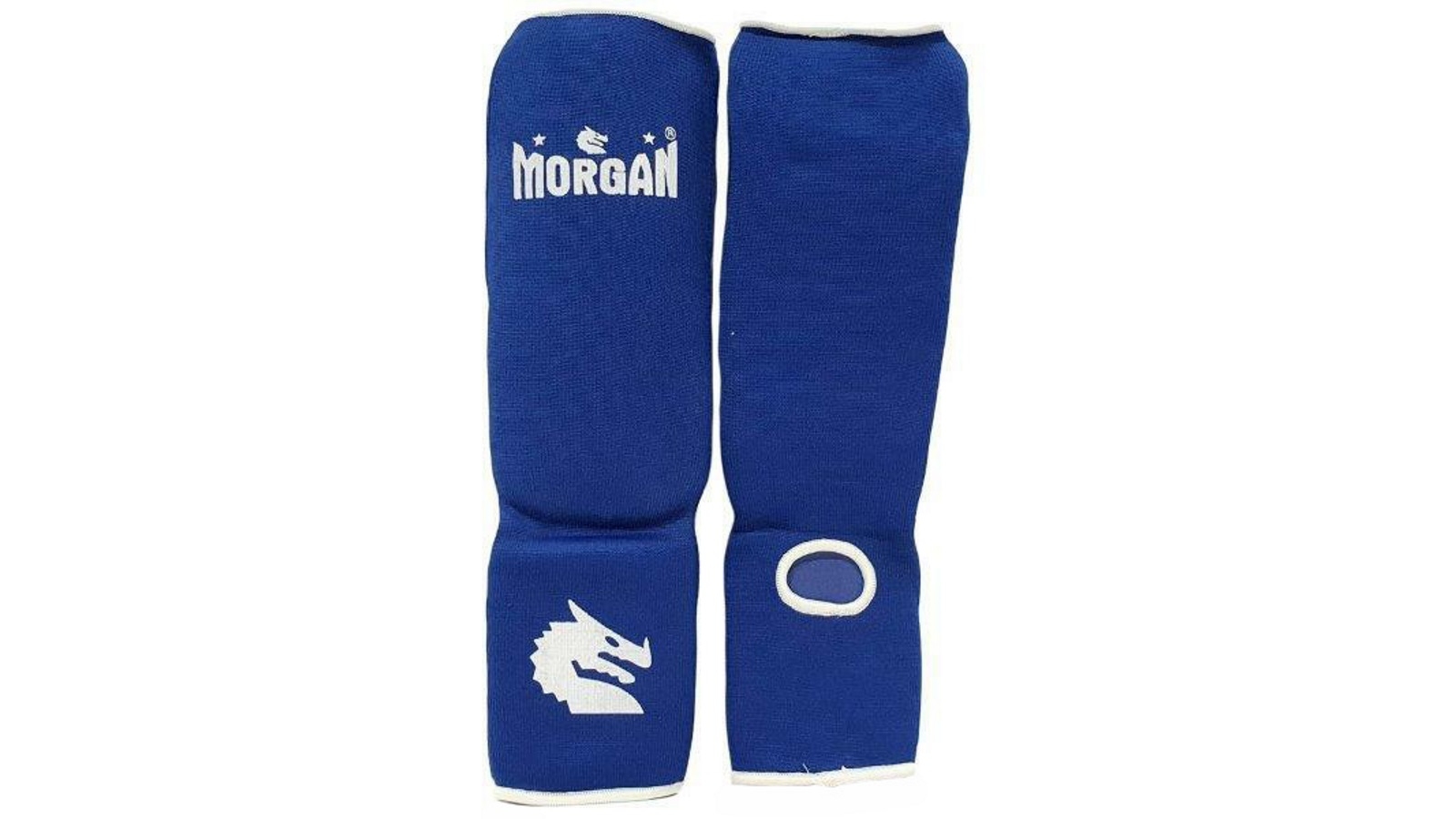 Morgan Sports Blue Elastic Cotton Shin and Instep Guard - Small