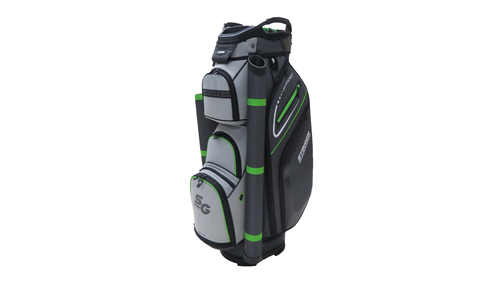 Stinger Golf V1 Premium Cart Bag - Lime/Charcoal