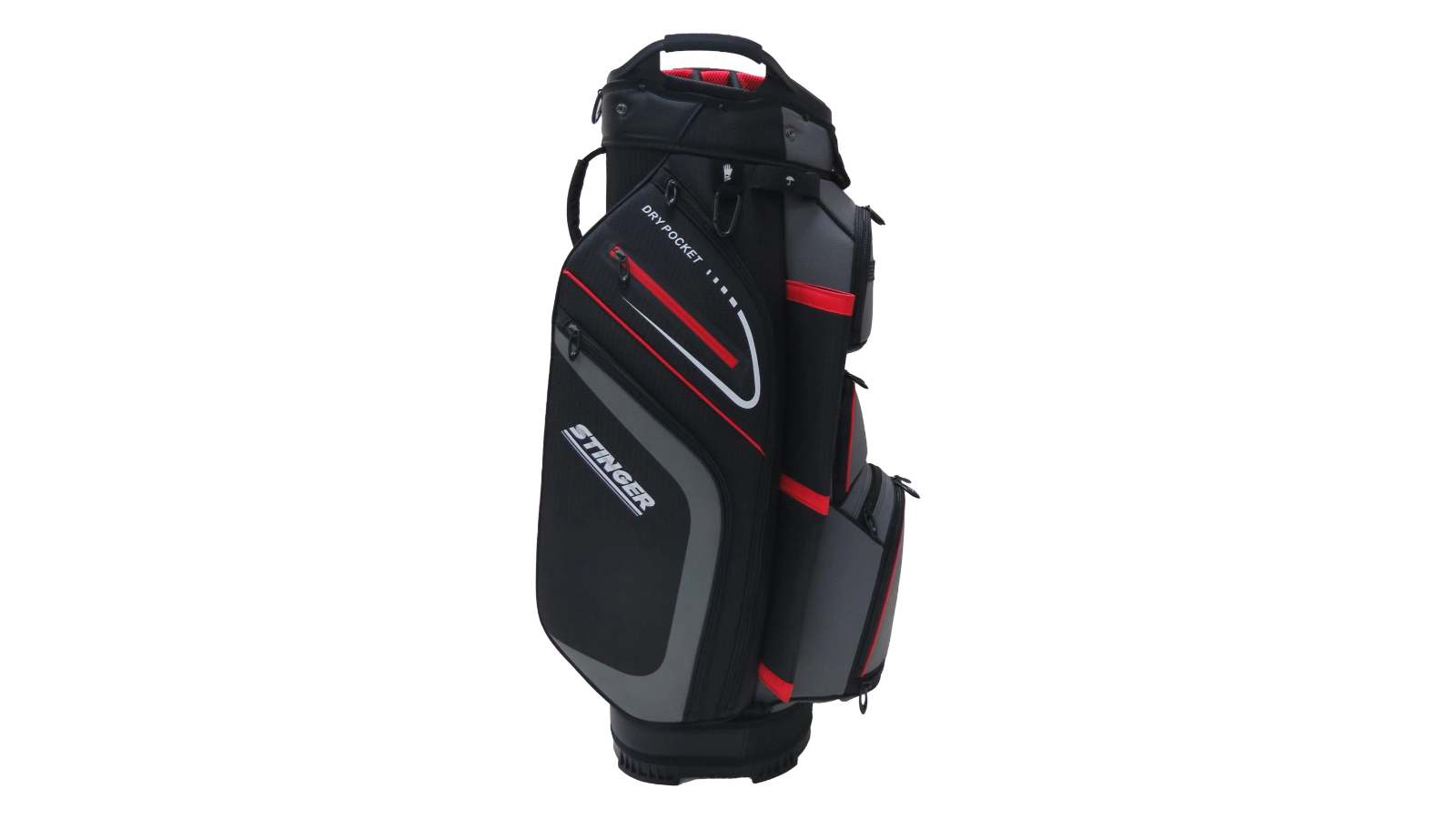 Stinger Golf V1 Premium Cart Bag - Red/Charcoal