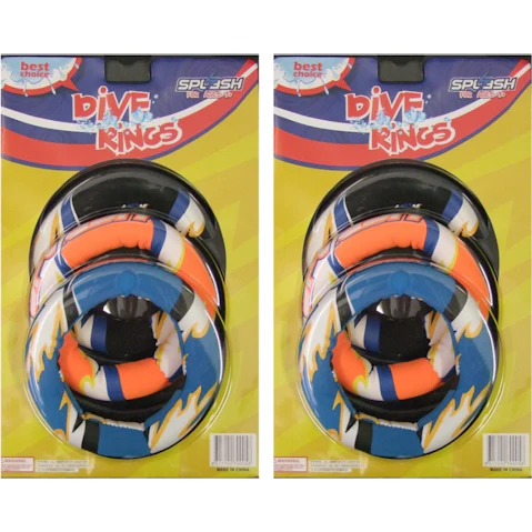Regent Pack of 2 Aqua Ride Dive Rings Underwater Diving Game Swimming Pool Water Toy