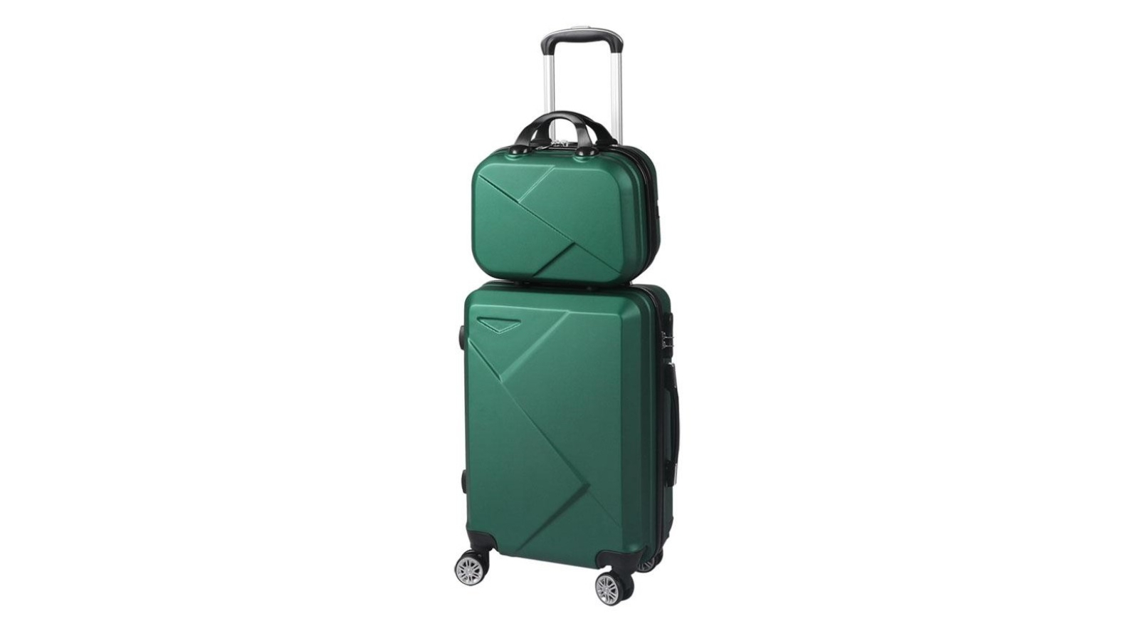 Slimbridge 2 Piece 20inch Travel Luggage Set TSA Lock - Green