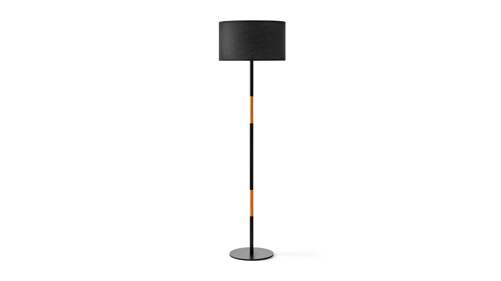 Sherwood Maddison Wood Accent Floor Lamp - Black