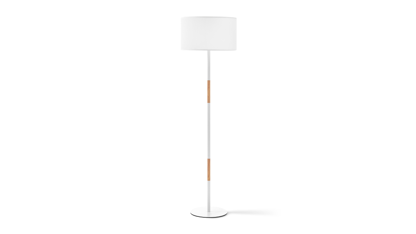Sherwood Maddison Wood Accent Floor Lamp - White