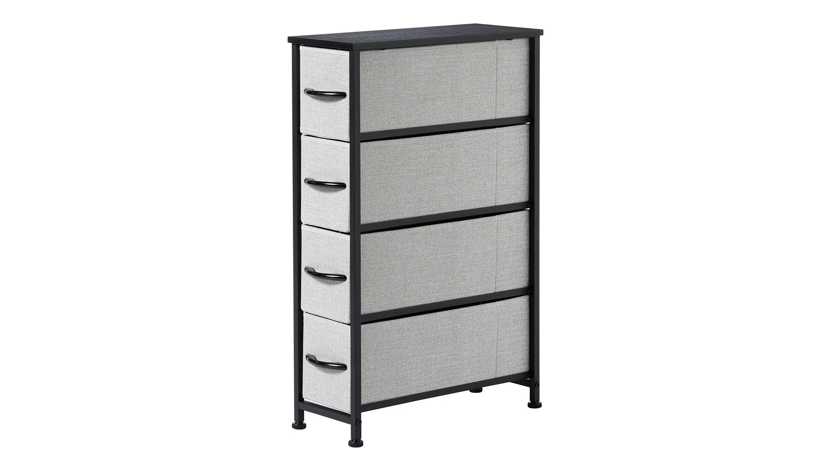 Sherwood 4-Drawer Fabric Luna Tallboy - Grey