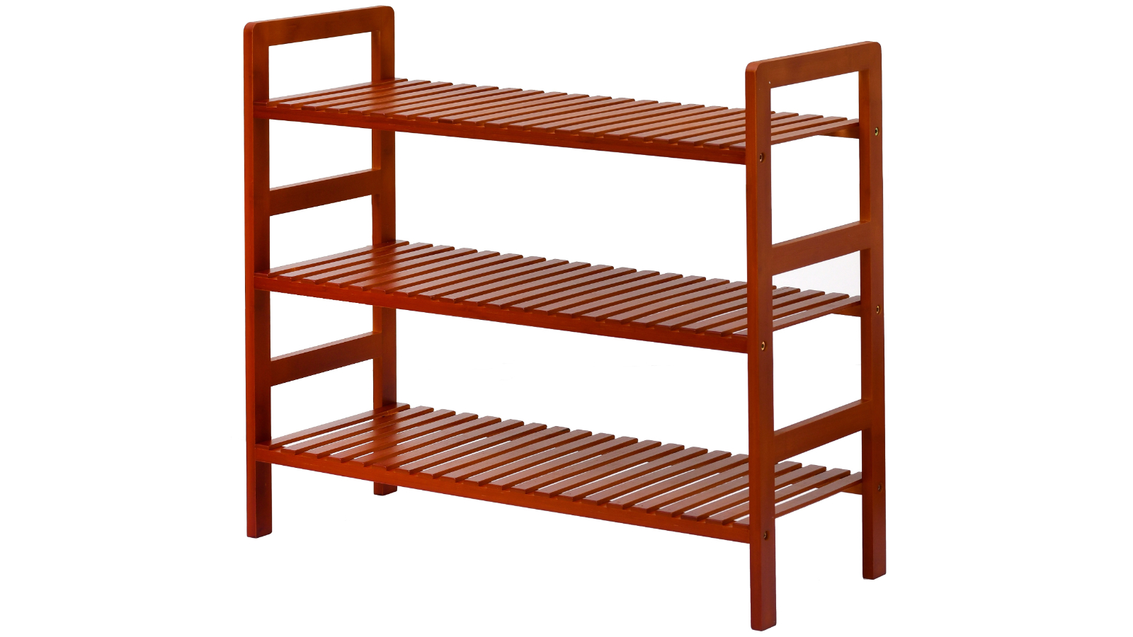 Sherwood 3-Tier Natural Bamboo Shoe Rack - Tawny Brown