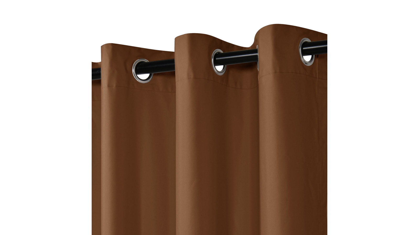 Sherwood Rust Home Orlando Blockout Eyelet Curtain Pair - 90 x 223cm