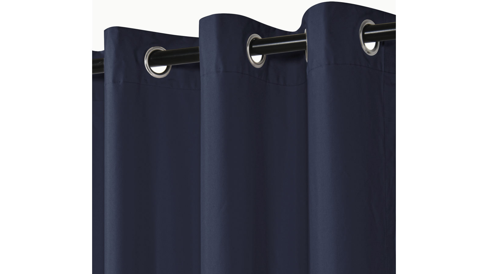 Sherwood 140 x 223cm Home Orlando Blockout Eyelet Curtain Pair - Navy