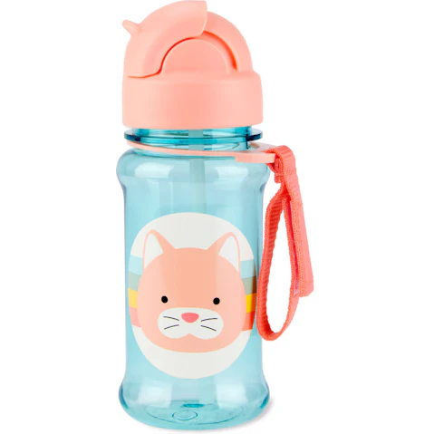 Zoo Tritan Renew Straw Bottle - Cat