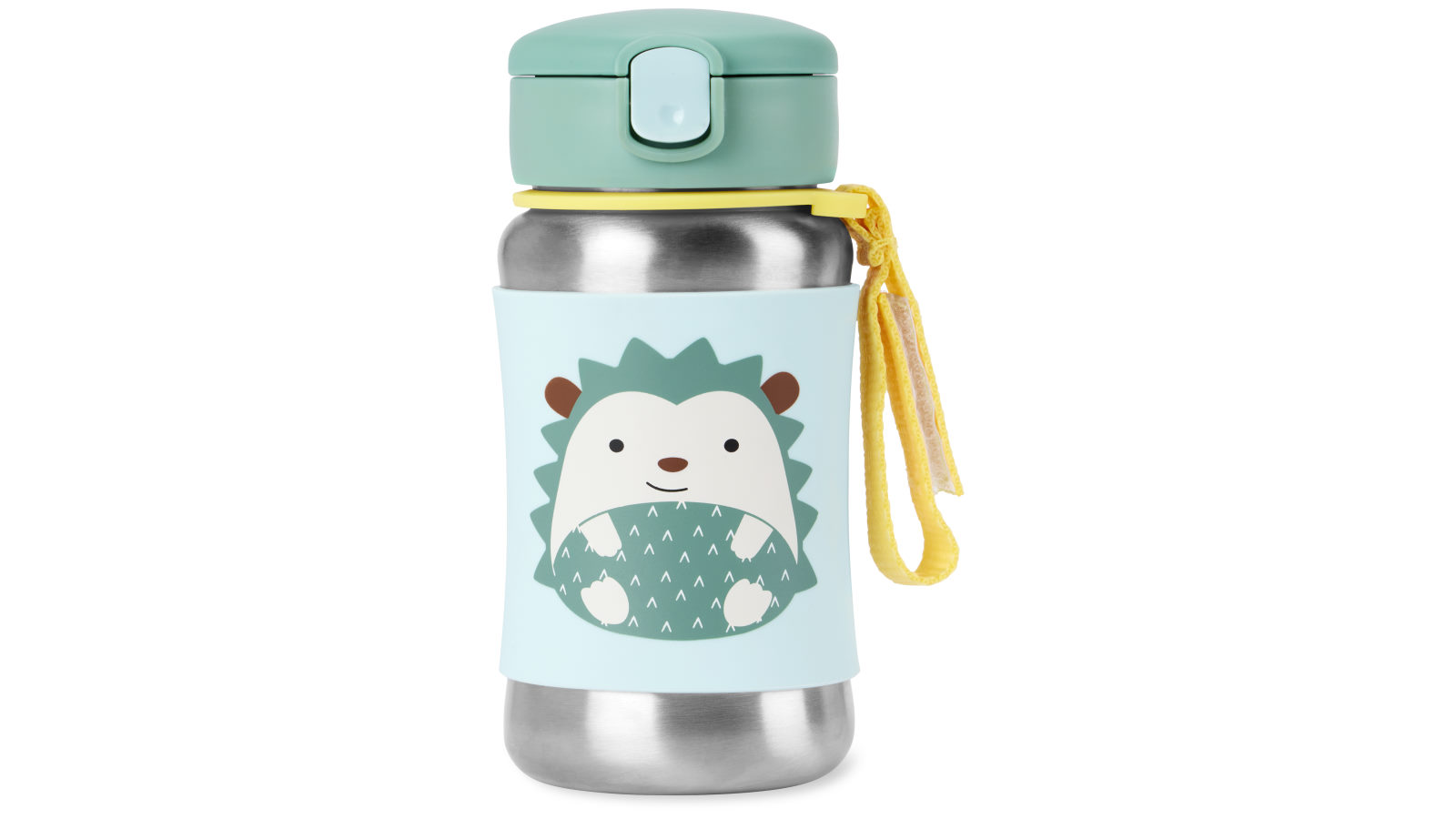 Zoo Stainless Steel Straw Bottle - Hedgehog