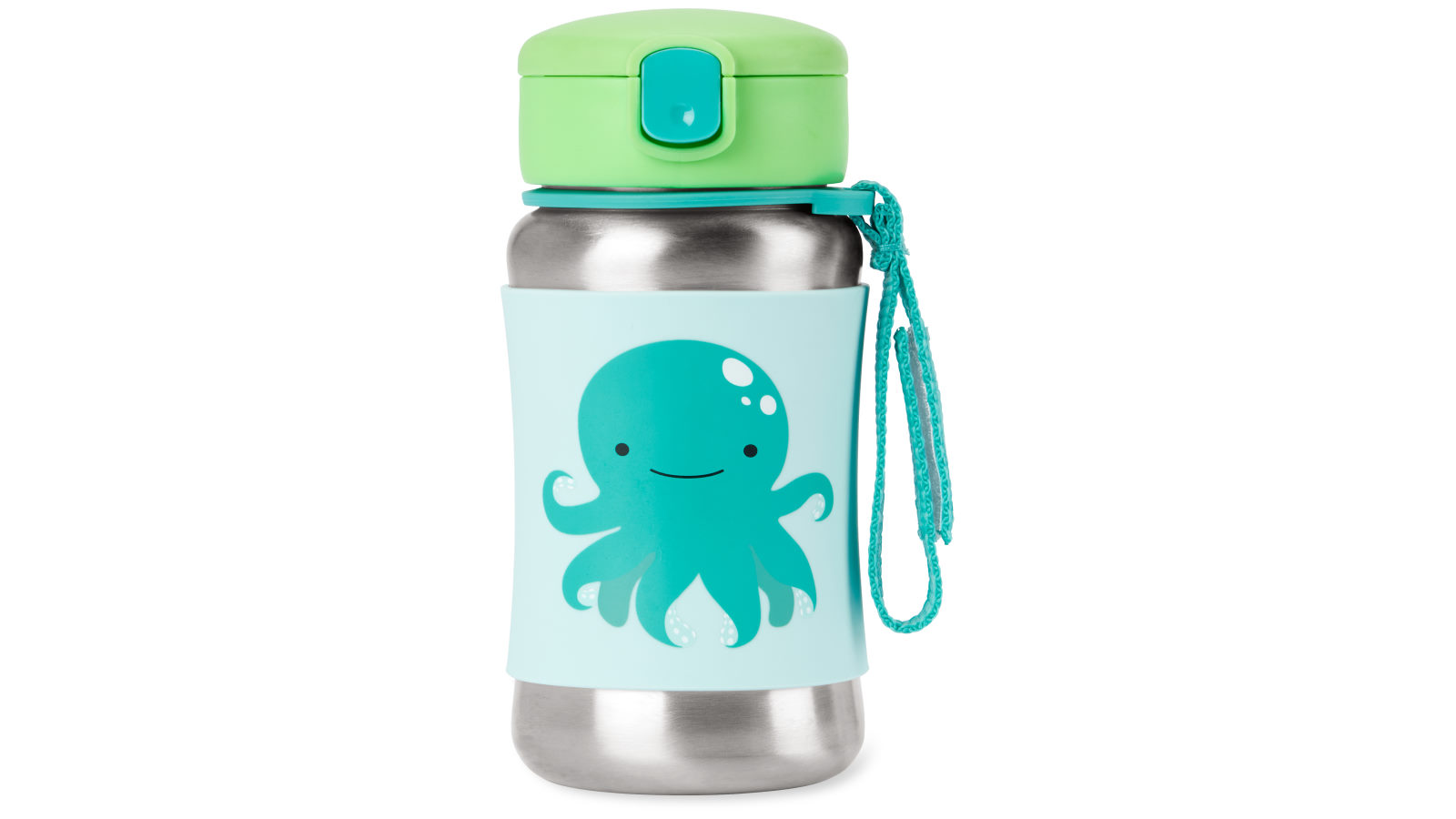 Zoo Stainless Steel Straw Bottle - Octopus