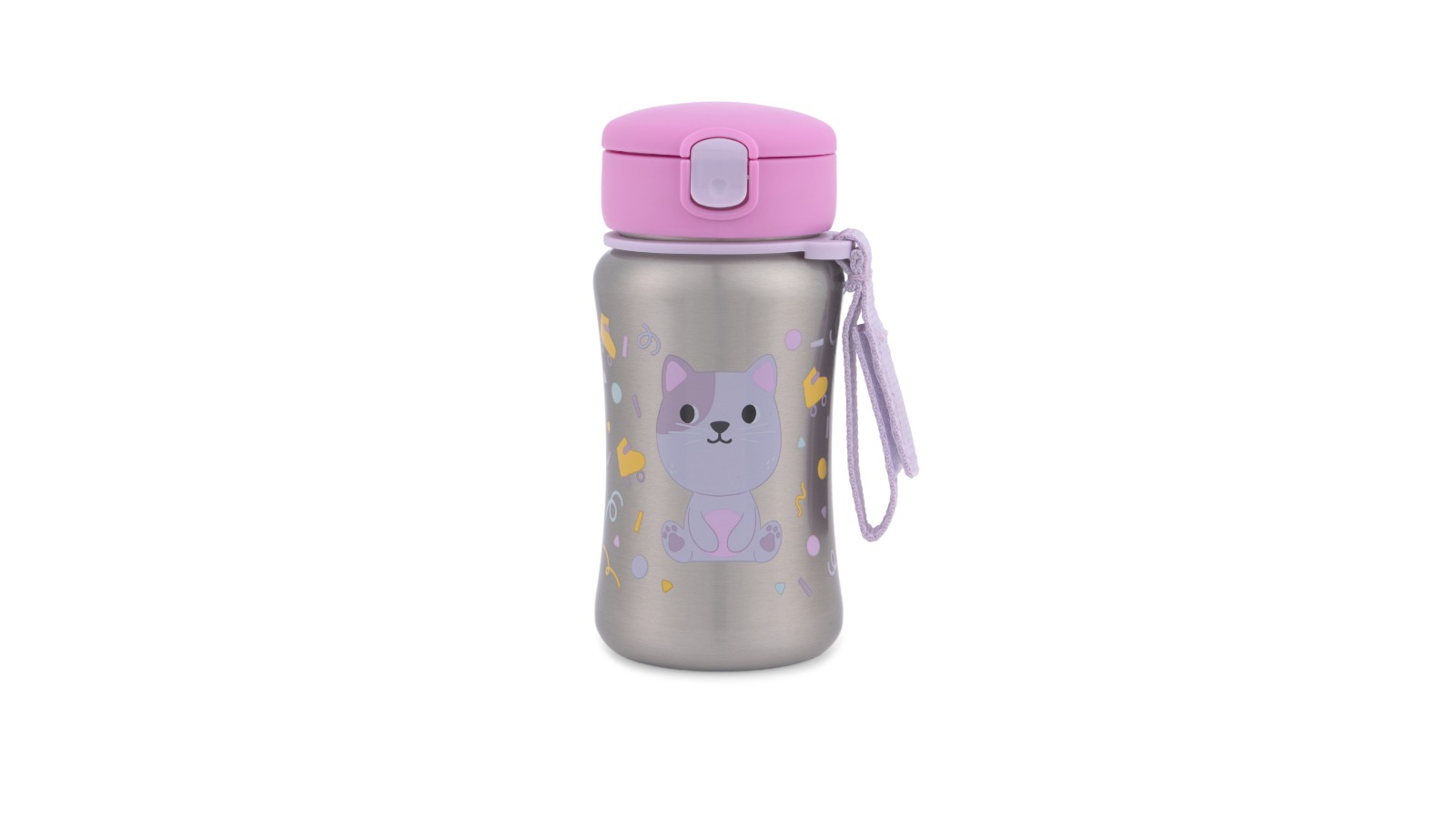 Skip Hop Besties Squad Stainless Steel Straw Bottle - Cat