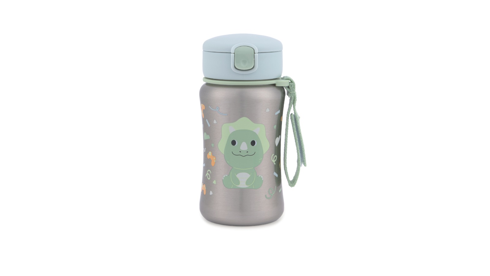 Skip Hop Besties Squad Stainless Steel Straw Bottle - Dino