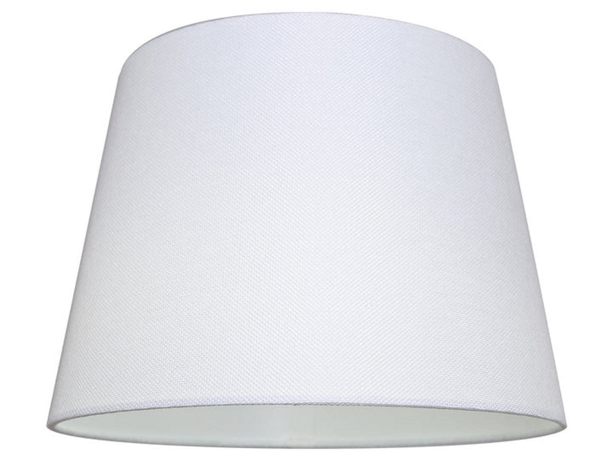 DIY 32cm Slanted Fabric Lampshade - White
