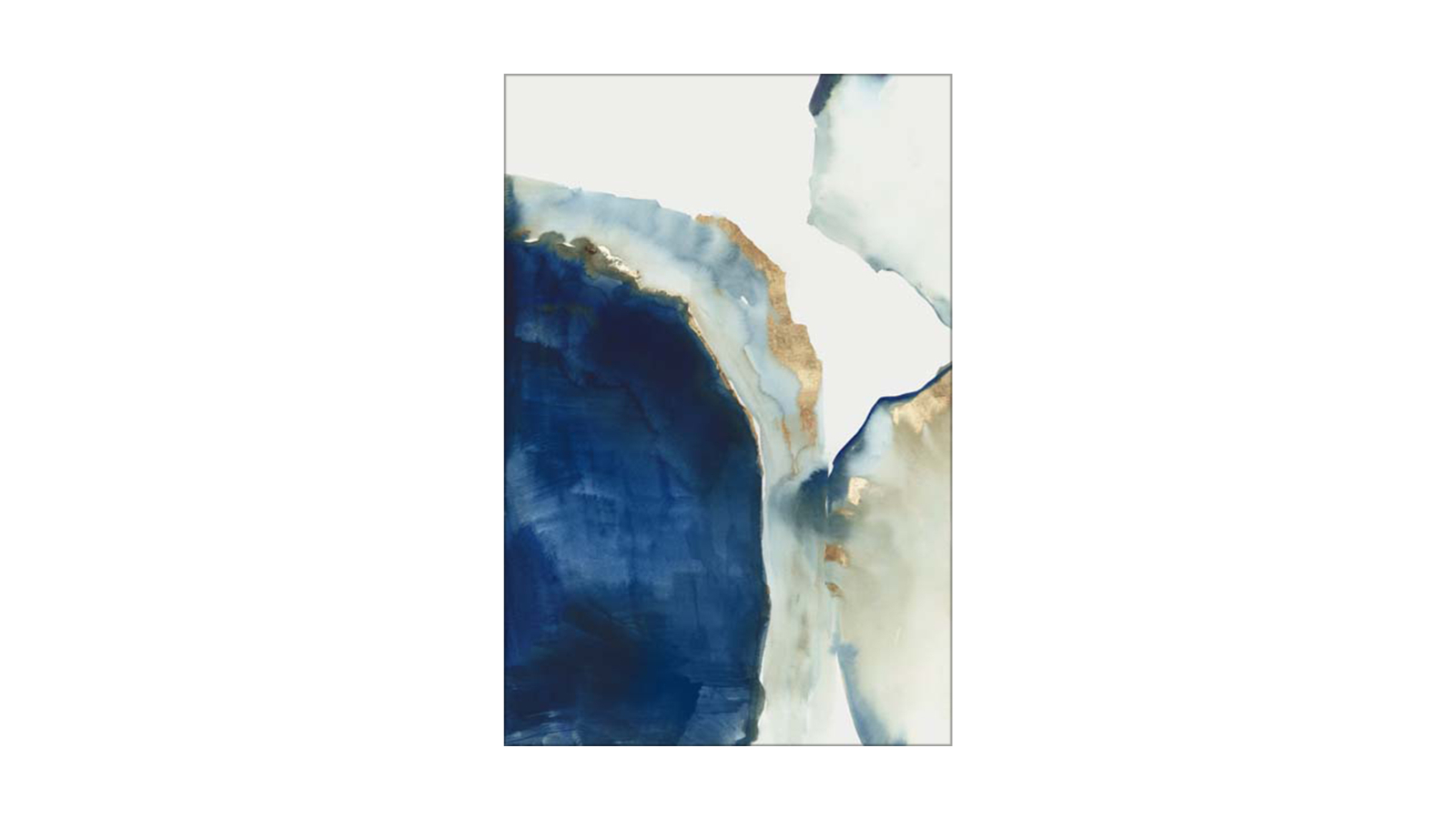 La Grolla Shapes of Blue Watercolor I Unframed Canvas Wall Art