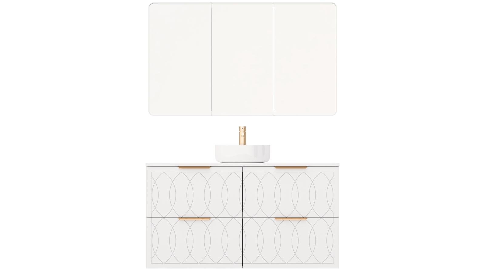 Timberline Sutherland House 1200mm Wall-Hung Vanity with Silksurface Top and Above Counter Ceramic Basin