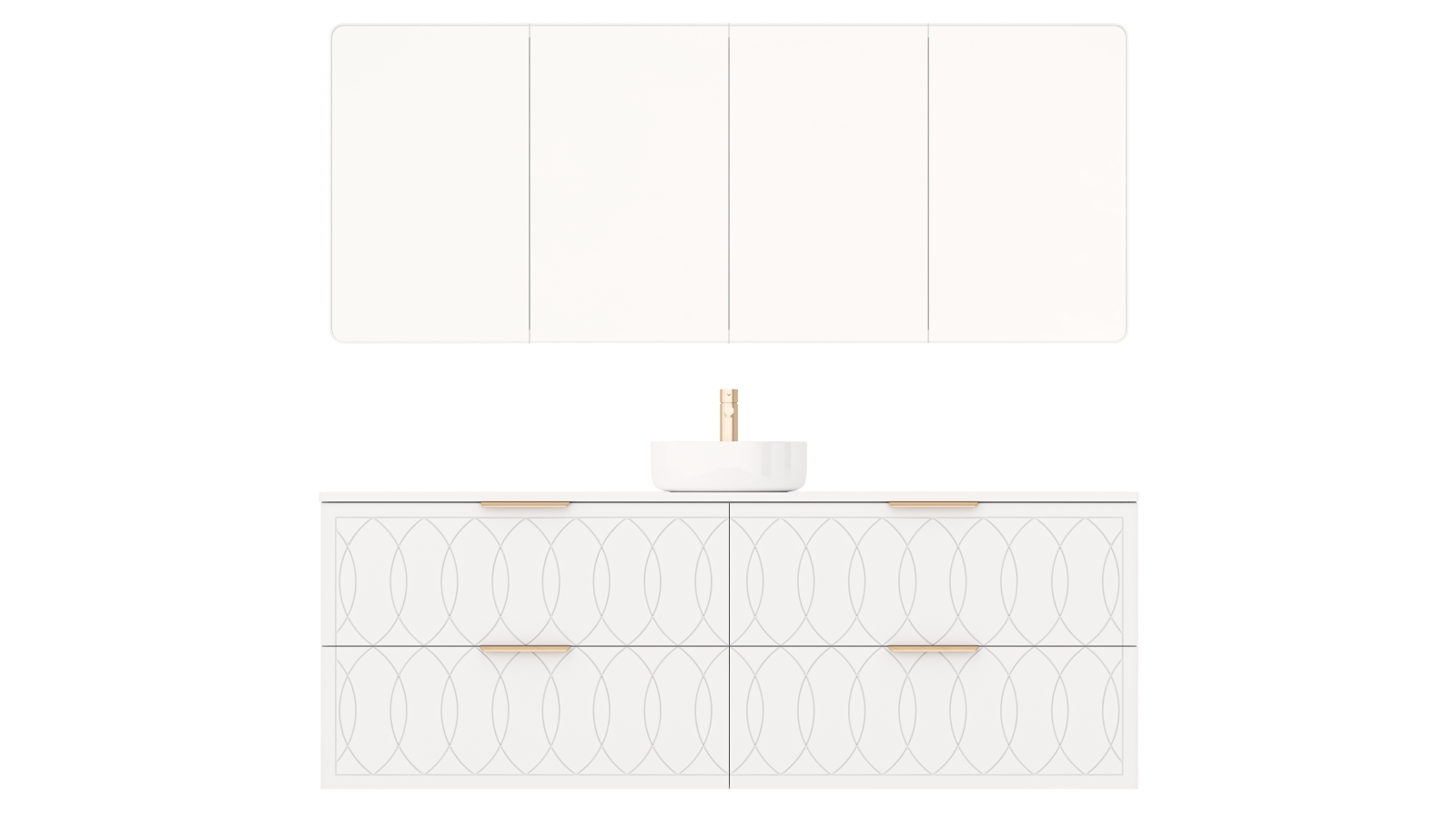 Timberline Sutherland House 1800mm Wall-Hung Vanity with Silksurface Top and Above Counter Ceramic Basin