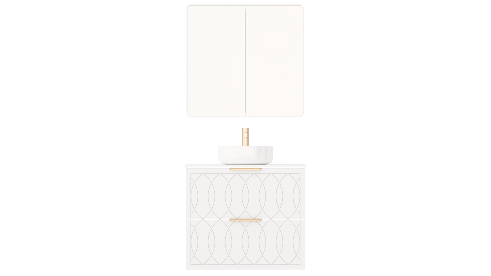 Timberline Sutherland House 750mm Wall-Hung Vanity with Silksurface Top and Above Counter Ceramic Basin